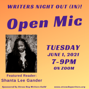 Writers Night Out June 2021 flyer