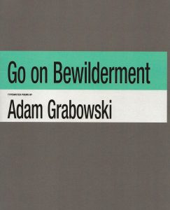 Bewilderment book cover by Adam Grabowski