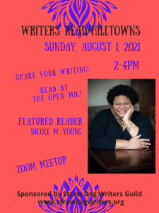 Writers Read Hilltowns flyers for August