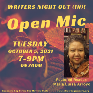 Writers Night Out graphic for October 2021