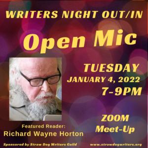 Writers Night Out graphic for January 2022