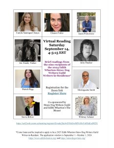 Residency Writers Read via Zoom on September 14