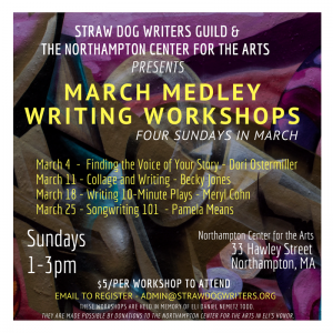 2018 March Medley Writing Workshops by Carla M. Cooke