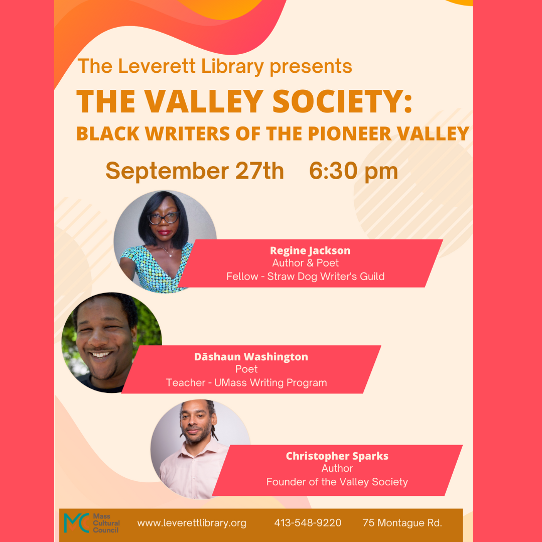 Valley Society Black Writers Read at Leverett Library