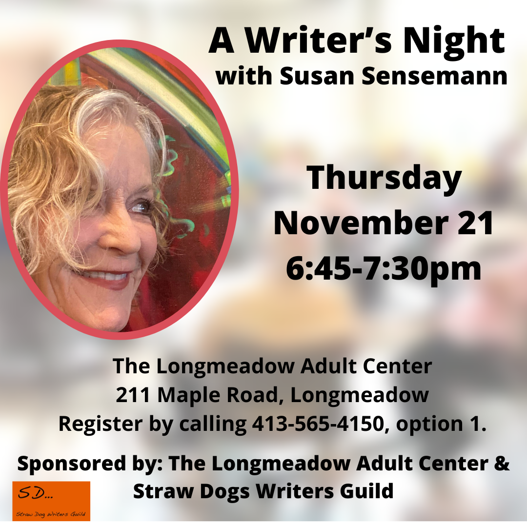 November 21 is A Writer's Night with Susan Sensemann