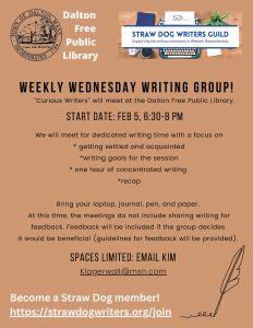 Weekly Wednesday Writing Group