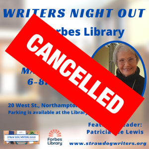 Writers Night Out in March - Cancelled!