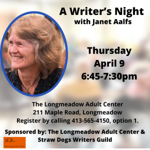 A Writer's Night in April with Janet Aalfs